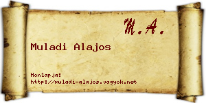 Muladi Alajos névjegykártya